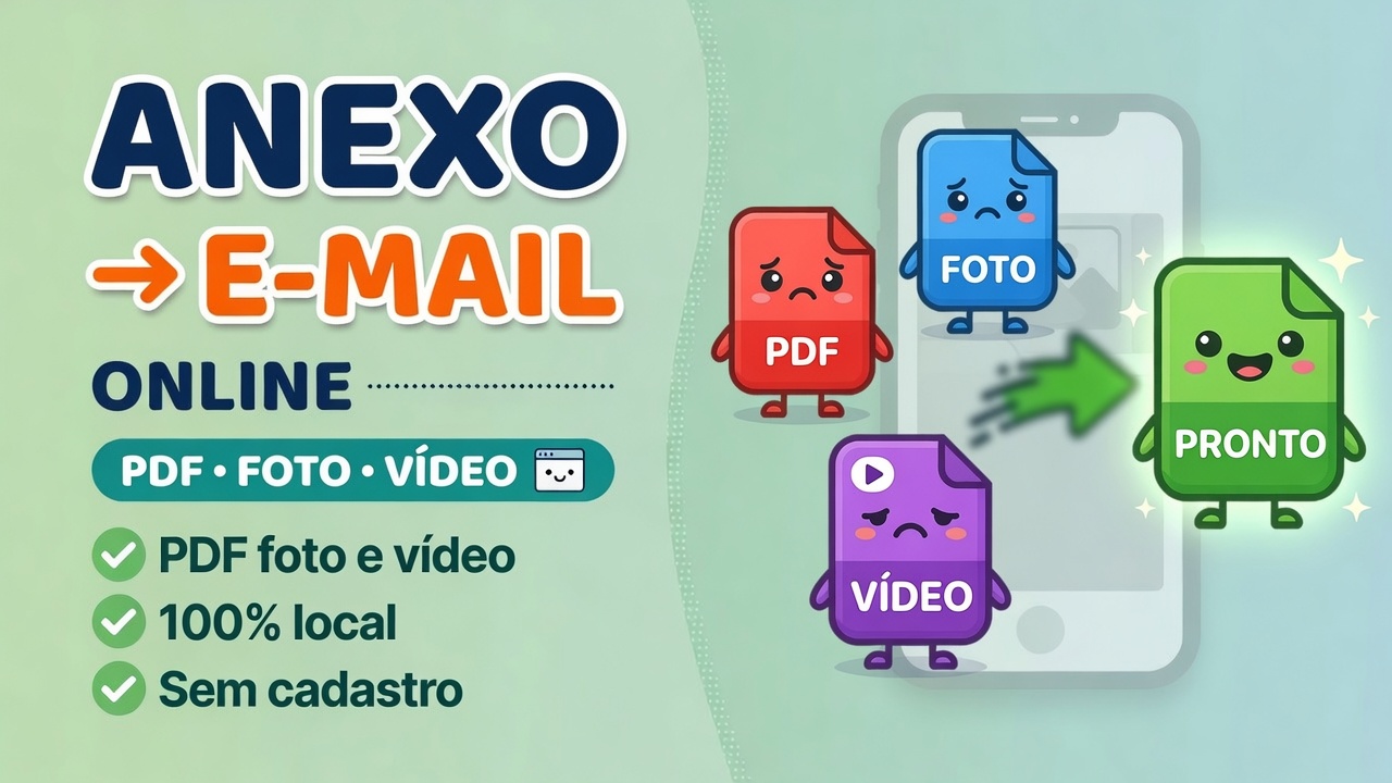Comprimir Anexo de E-mail Online - PDF, Foto e Vídeo Leves